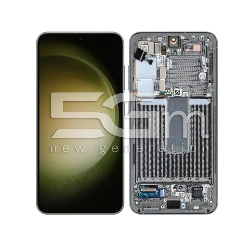 Display Touch + Frame Green Samsung SM-S911 S23 Ori
