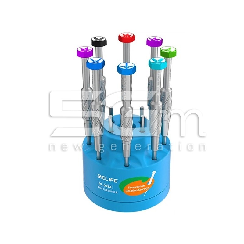 Relife RL-078A Screwdriver Storage Holder Rotating Box 360°