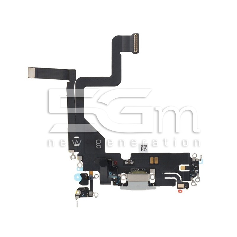 Charging Connector White Flex Cable iPhone 14 Pro (PULLED)
