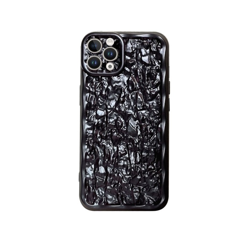 Case in Gloss black Finish With Wave Pattern Design iPhone 13 Pro