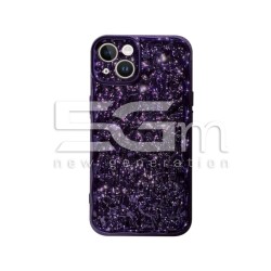 Case in Gloss Purple Finish With Wave Pattern Design iPhone 13