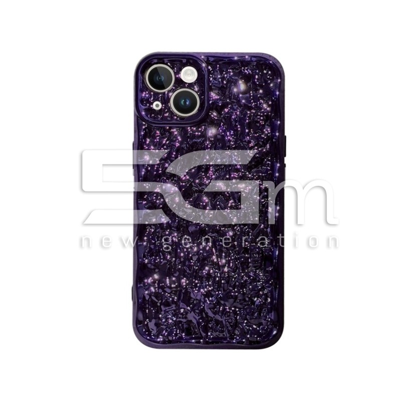 Case in Gloss Purple Finish With Wave Pattern Design iPhone 13