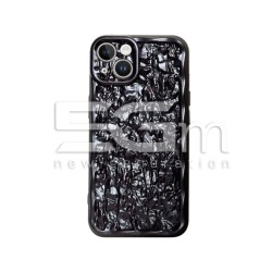Case in Gloss Black Finish With Wave Pattern Design iPhone 13