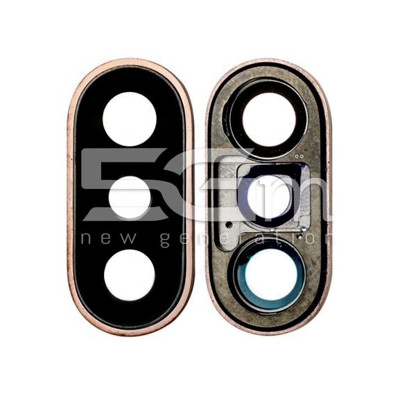 Rear Camera Lens + Frame Gold iPhone XS