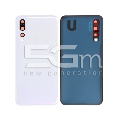 Rear Cover Pearl White + Camera Lens Huawei P20 Pro No Logo