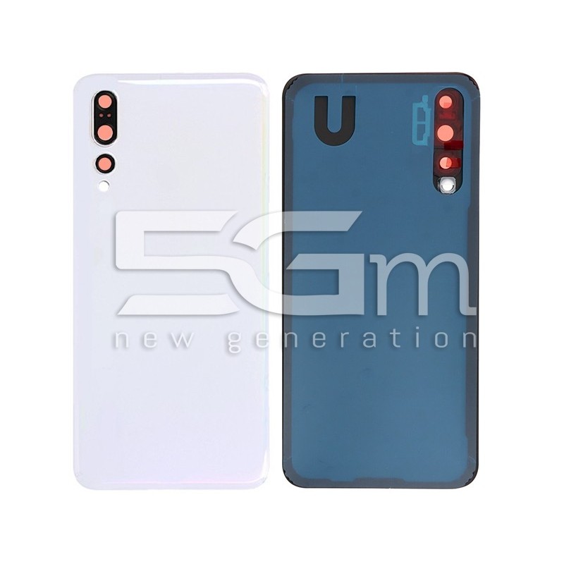 Rear Cover Pearl White + Camera Lens Huawei P20 Pro No Logo