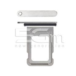Single Sim Card Tray White Titanium iPhone 15 Pro - 15 Pro Max
