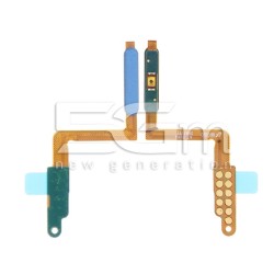 Accensione + Fingerprint Flex Cable Blu Samsung SM-A750 A7 2018