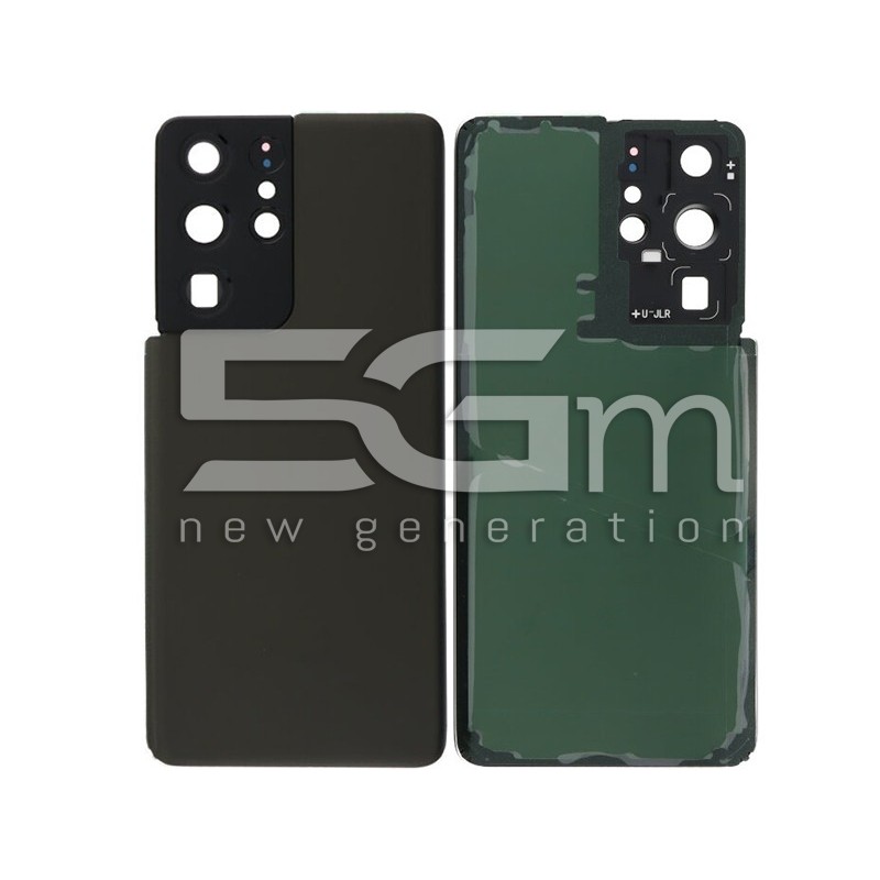Rear Cover Black + Camera Lens Samsung SM-G998 S21 No Logo