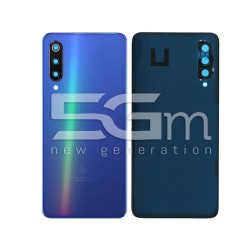 Retro Cover Blu + Vetrino Camera Xiaomi Mi 9 No Logo