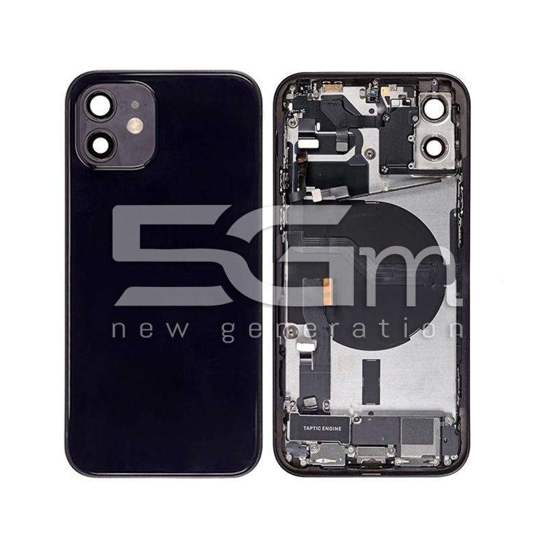 Rear Cover Full Parts Black iPhone 12 No Logo