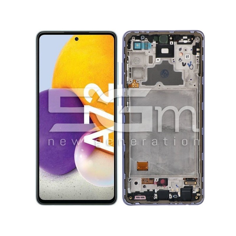 Display Touch + Frame Violet Samsung SM-A725 - A726 A72 Ori