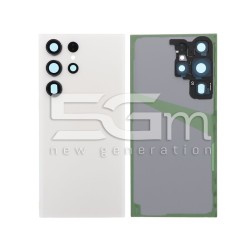 Retro Cover Cream + Vetrino Camera Samsung SM-S918 S23 Ultra No Logo