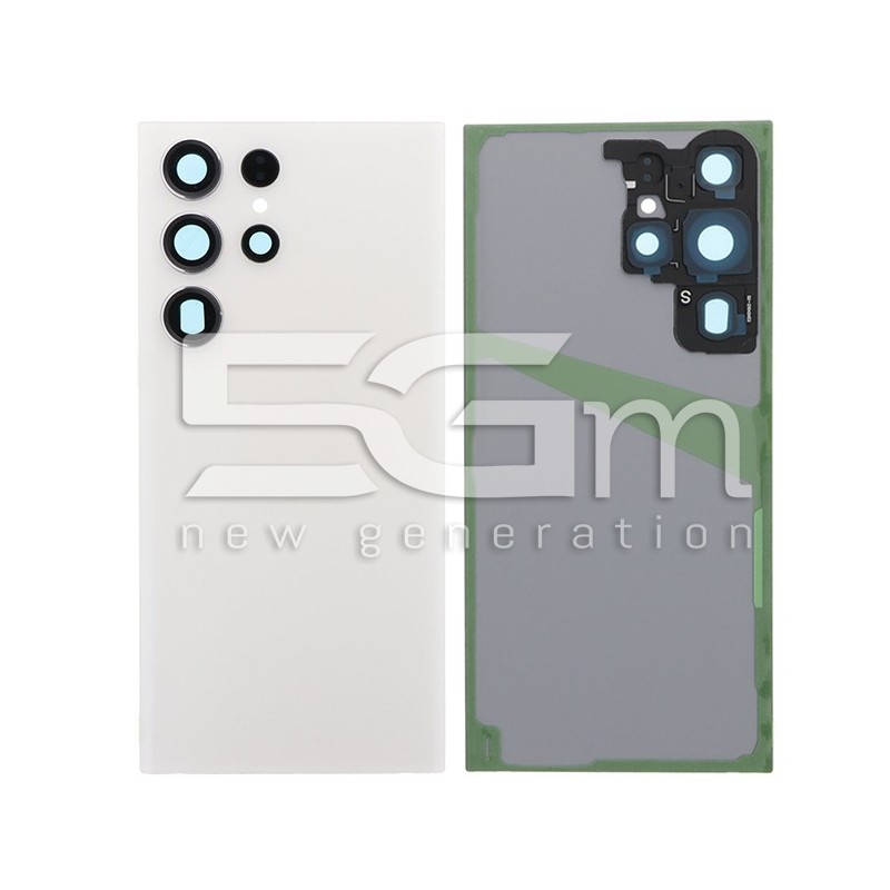 Rear Cover Cream + Camera Lens Samsung SM-S918 S23 Ultra No Logo