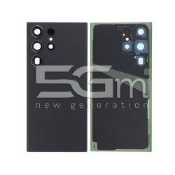 Retro Cover Phantom Black + Vetrino Camera Samsung SM-S918 S23 Ultra No Logo