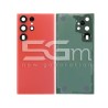 Retro Cover Red + Vetrino Camera Samsung SM-S918 S23 Ultra No Logo