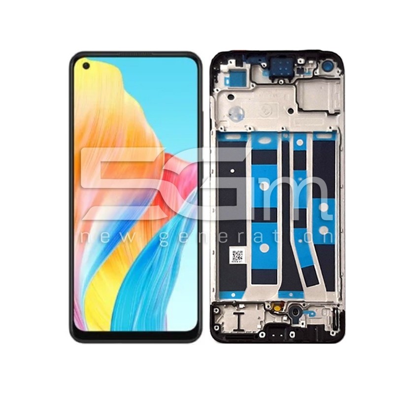 Display Touch + Frame Black OPPO A78 4G (Pulled)