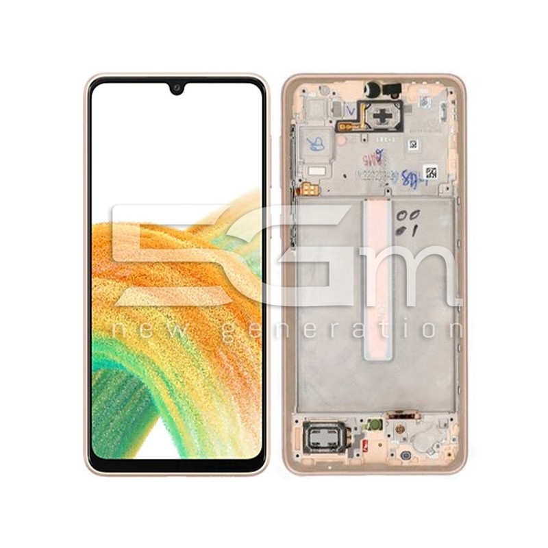 Ecrà Tàctil + Chassi Gold Samsung A336 A33 5G Ori