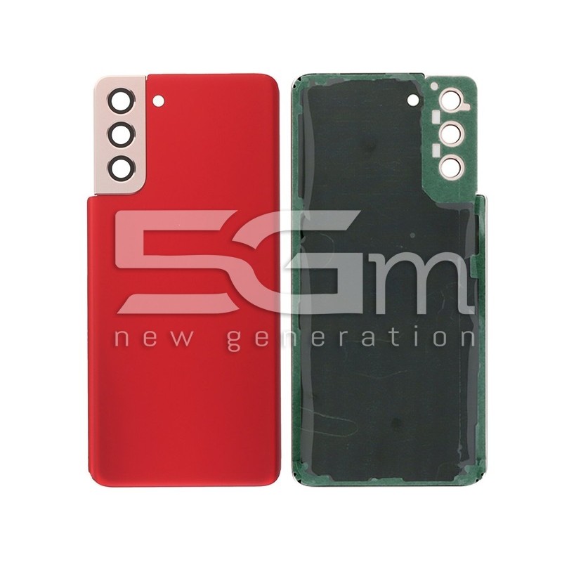 Rear Cover Red + Camera Lens Samsung SM-G996 S21+ No Logo