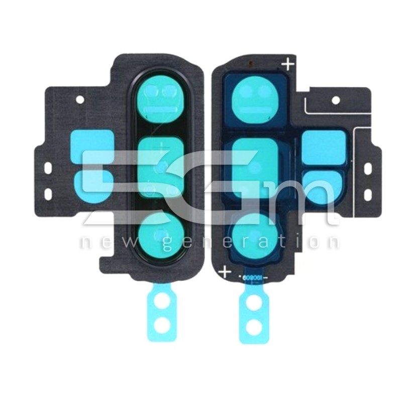 Rear Camera Lens + Frame Aura Black Samsung SM-N975 Note 10 Plus