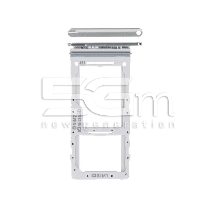 Dual Sim Card + Micro SD Tray Cloud White Samsung SM-G988 S20 Ultra 5G Ori