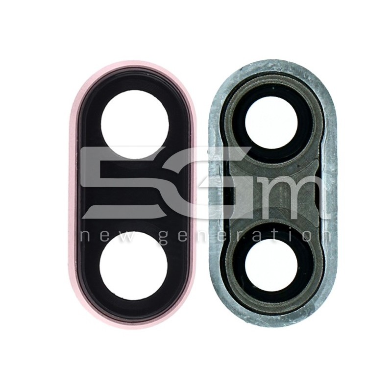 Rear Camera Lens + Frame Pink Huawei P20