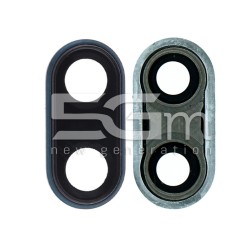 Rear Camera Lens + Frame Blue Huawei P20