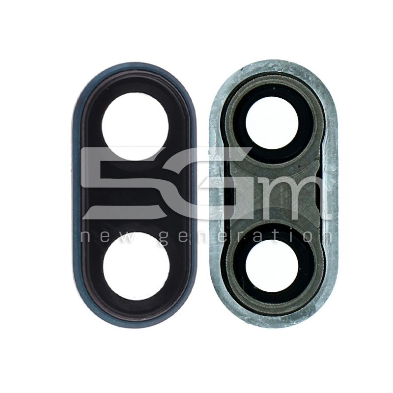 Rear Camera Lens + Frame Blue Huawei P20