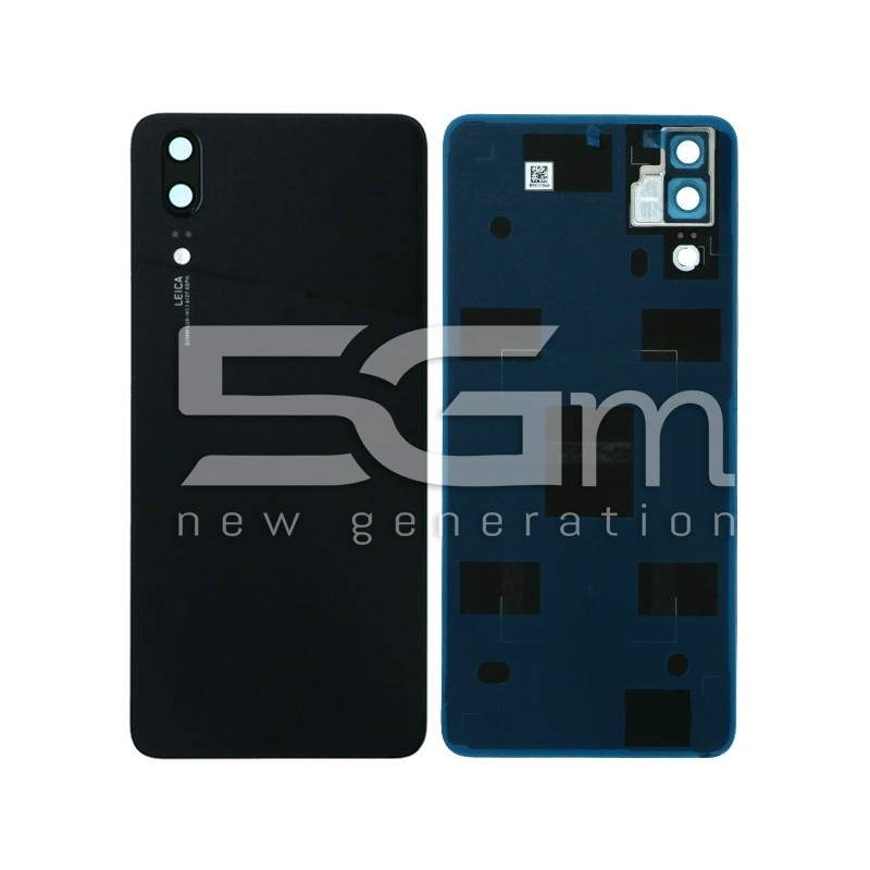 Rear Cover Black + Lens Camera Huawei P20 No Logo