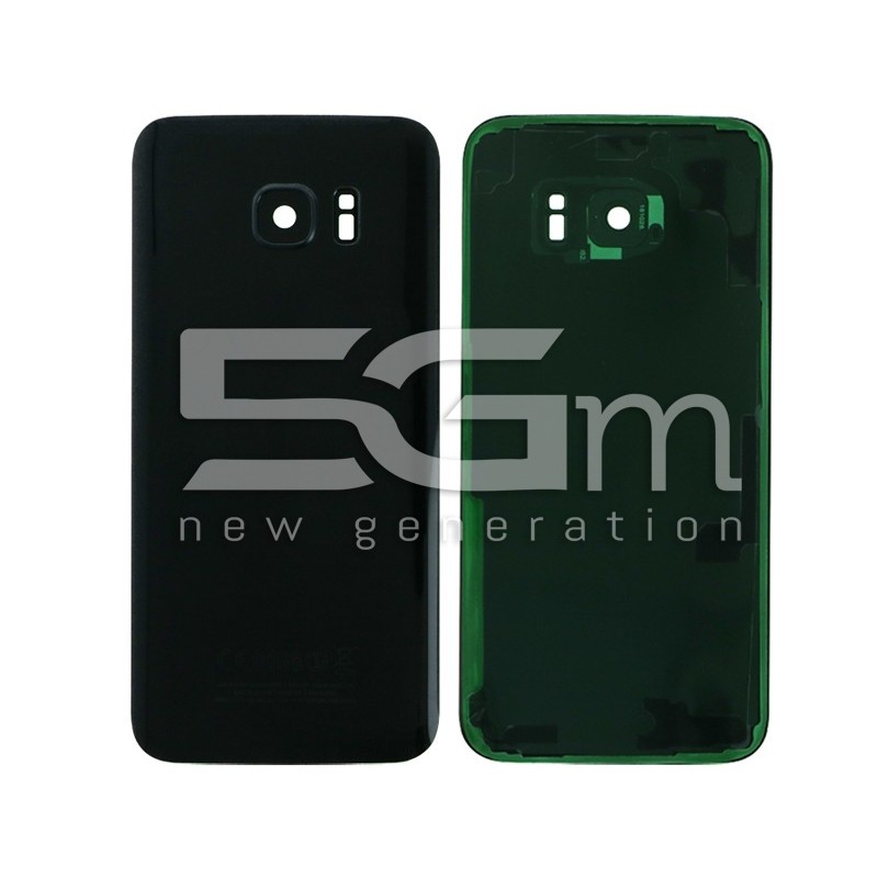 Rear Cover Black + Camera Lens Samsung SM-G935 S7 No Logo