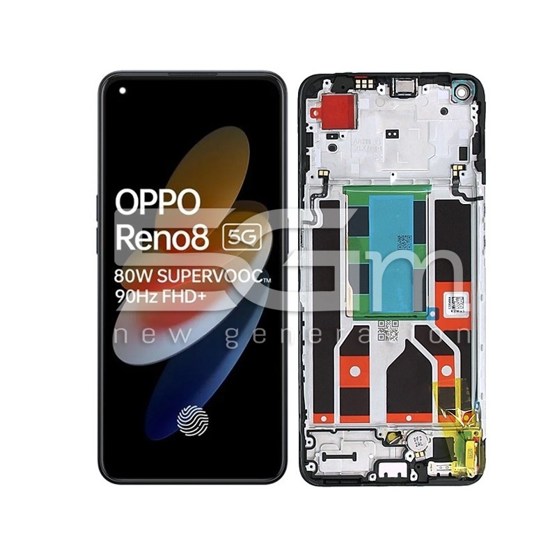 Display Touch + Frame Black OPPO Reno8 5G Ori