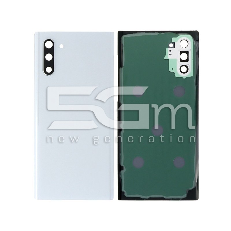 Rear Cover Aura White + Camera Lens Samsung SM-N970 Note 10 No Logo