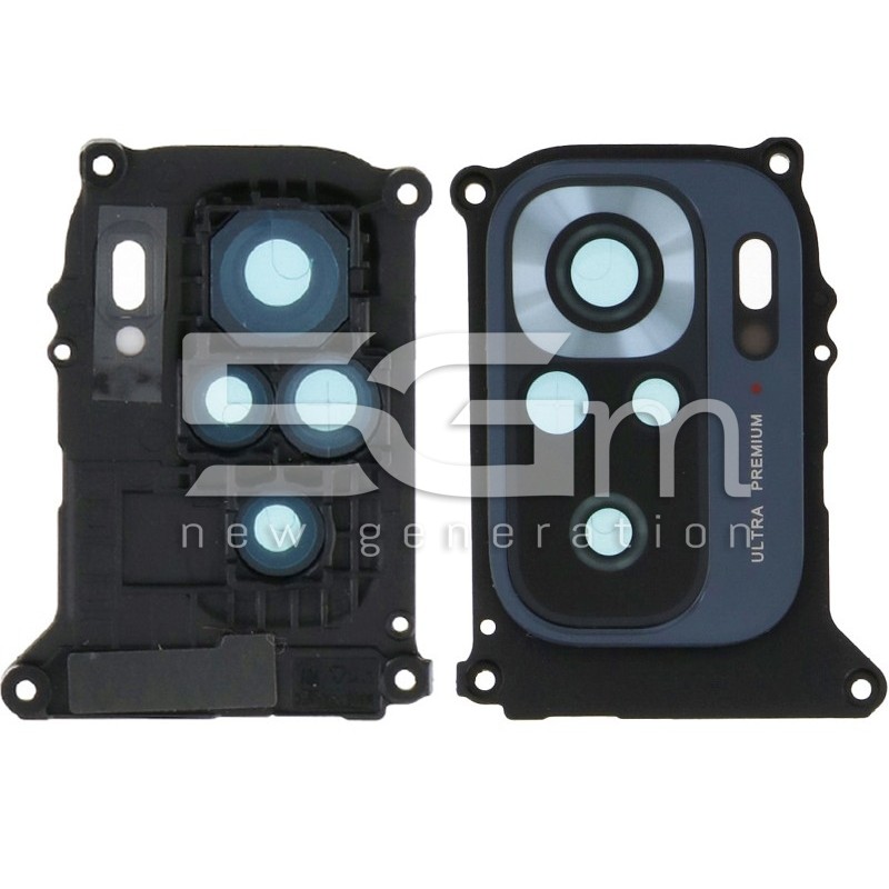 Vetrino Camera Posteriore + Frame Nero Xiaomi Redmi Note 10s
