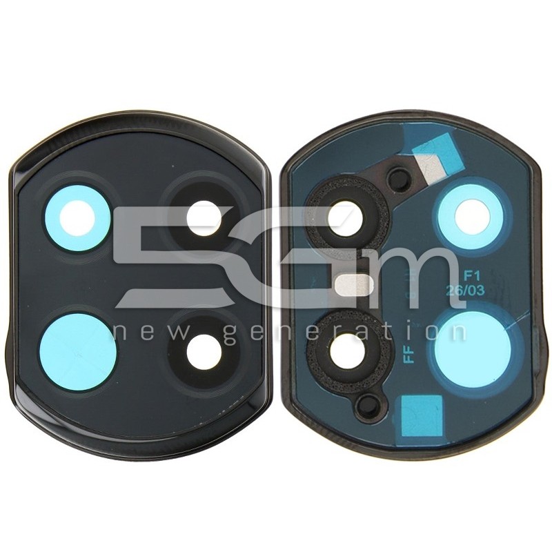 Rear Camera Lens + Frame Black Xiaomi Redmi Note 9T