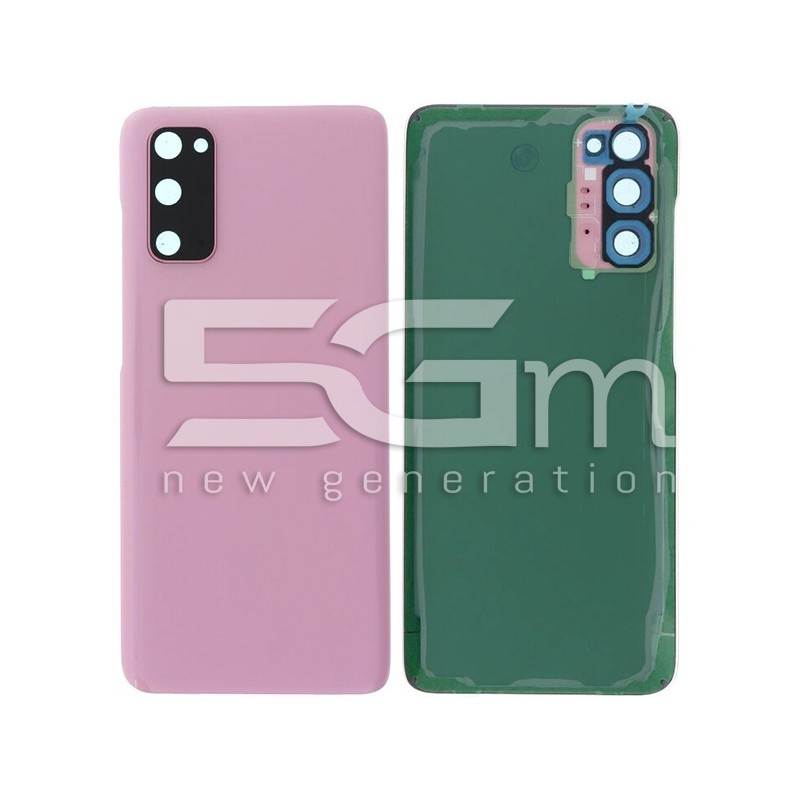Retro Cover Pink + Vetrino Camera Samsung SM-G980 - G981 S20 No Logo