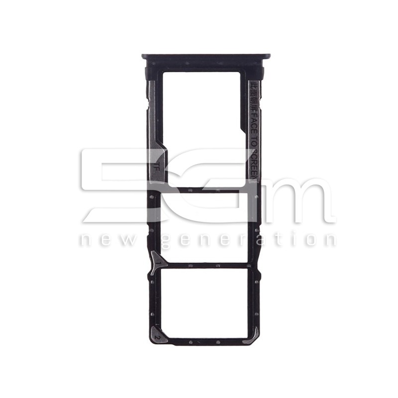 Dual Sim Card + Micro SD Tray Black Xiaomi Redmi 7