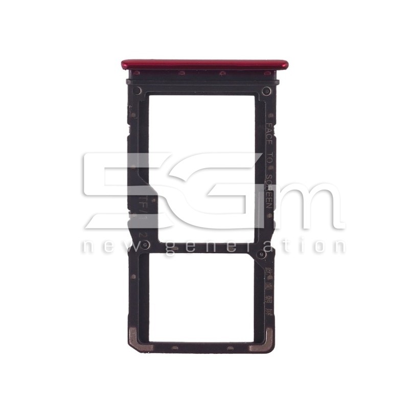 Sim Card + Micro SD Tray Red Xiaomi Redmi Note 7