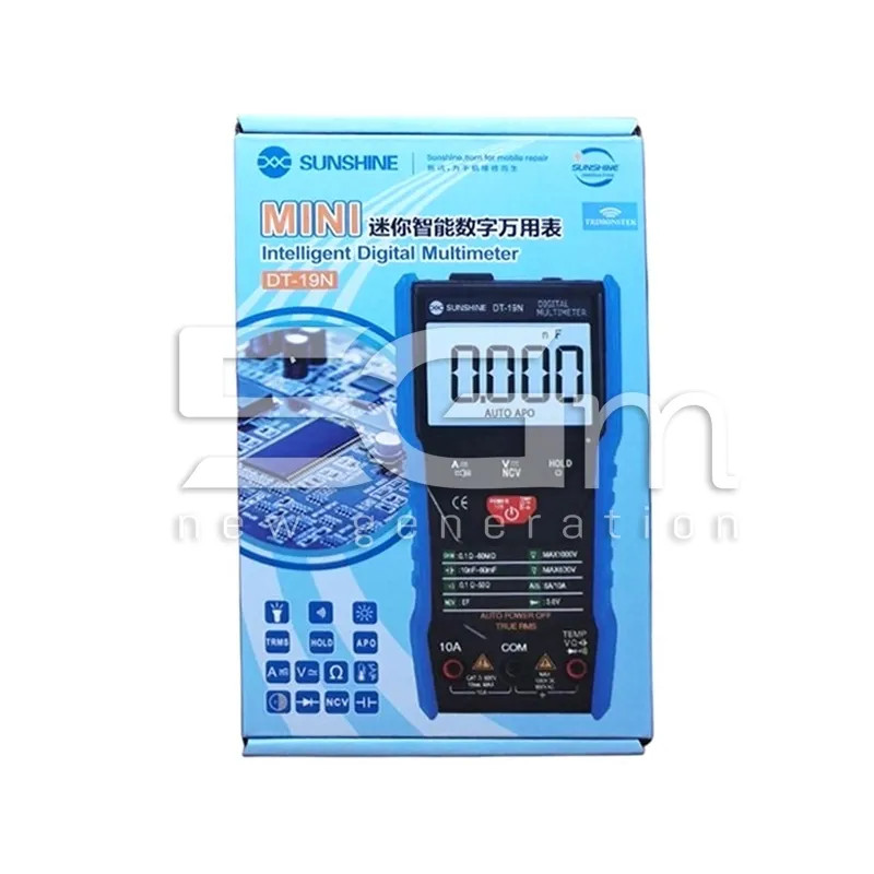 Multímetro Digital Profissional Sunshine DT-19N | Tester Precisão | 5G-M