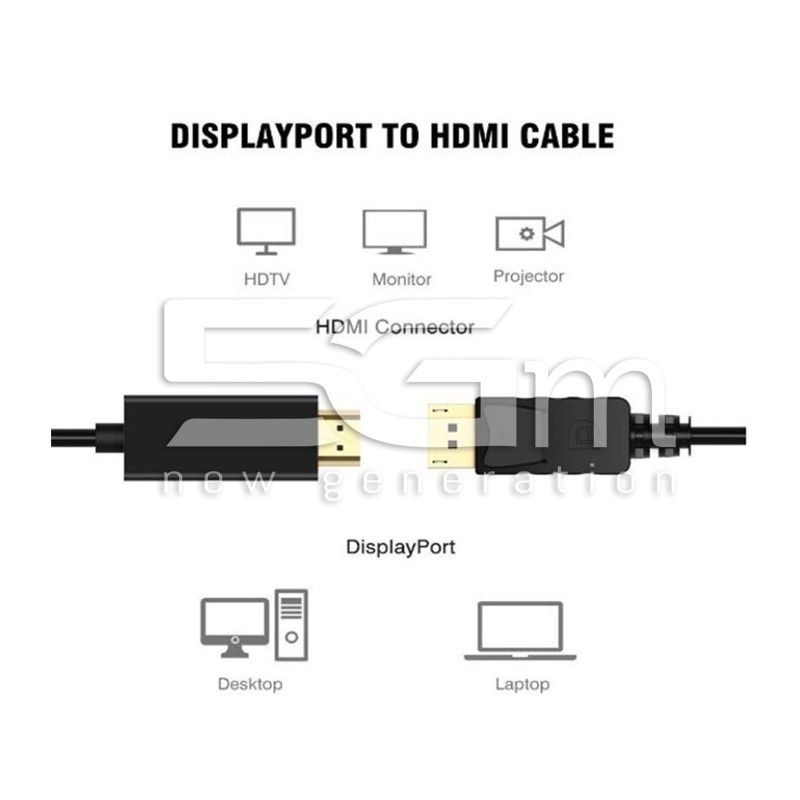 Cavo DisplayPort maschio a HDMI maschio 1,8m