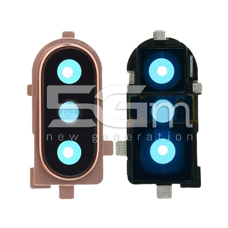 Rear Camera Lens + Frame Gold Xiaomi Mi 8