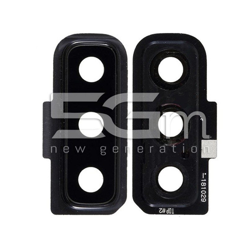 Rear Camera Lens + Frame Black Samsung SM-A750 A7 2018