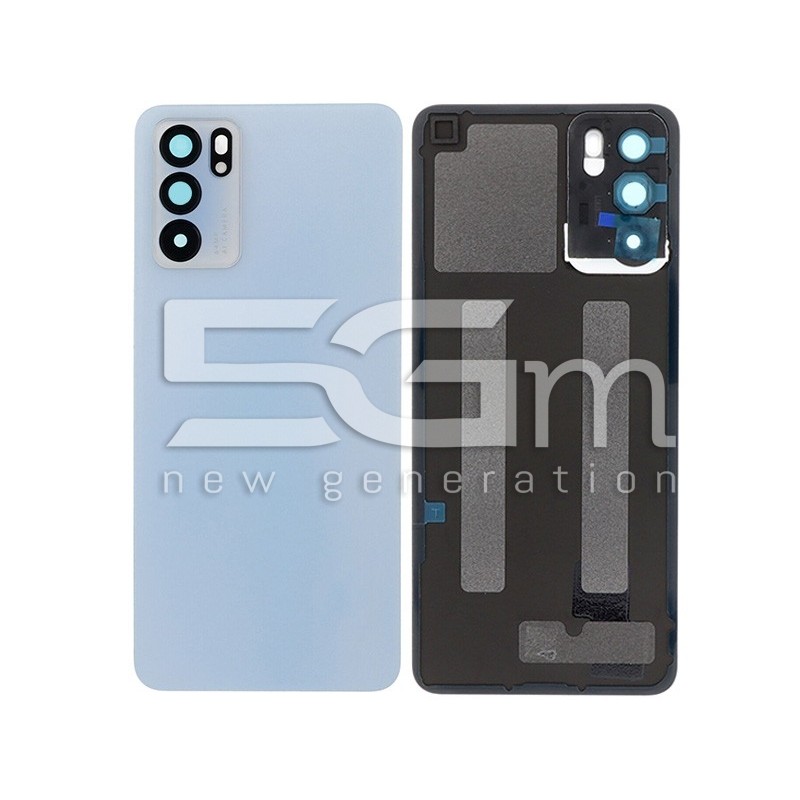 Rear Cover Arctic Blue + Camera Lens OPPO Reno 6 5G No Logo