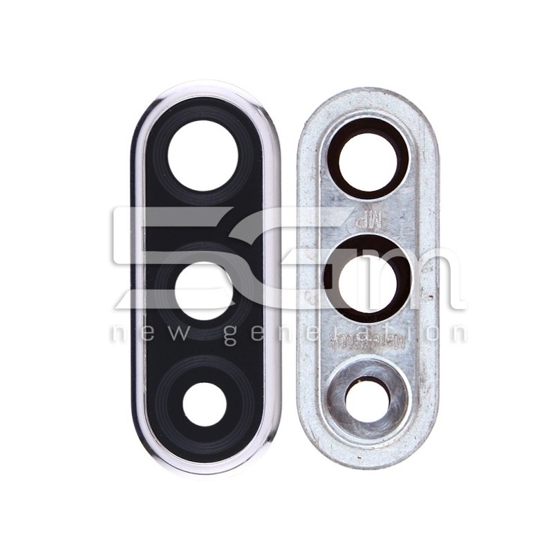 Rear Camera Lens 24MP + Frame Silver Huawei P30 Lite