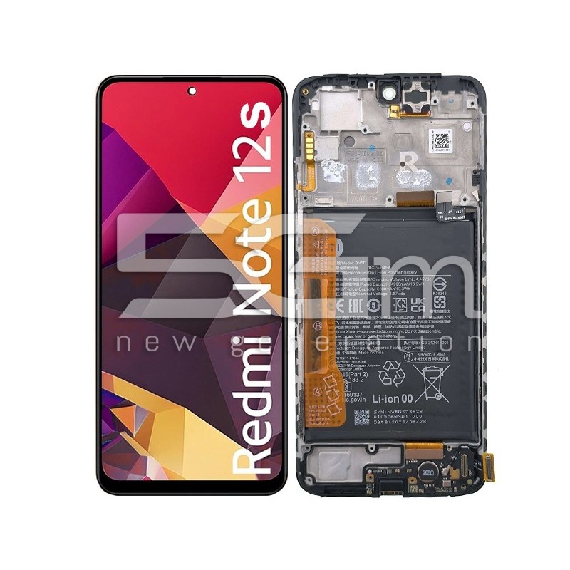 Display Touch + Frame Nero Xiaomi Redmi Note 12s (PULLED)