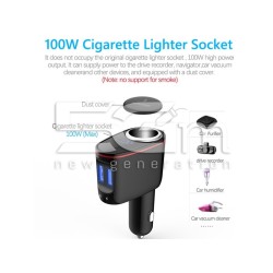 S-06A Accendisigari da Auto 100W + 2 USB Cherger