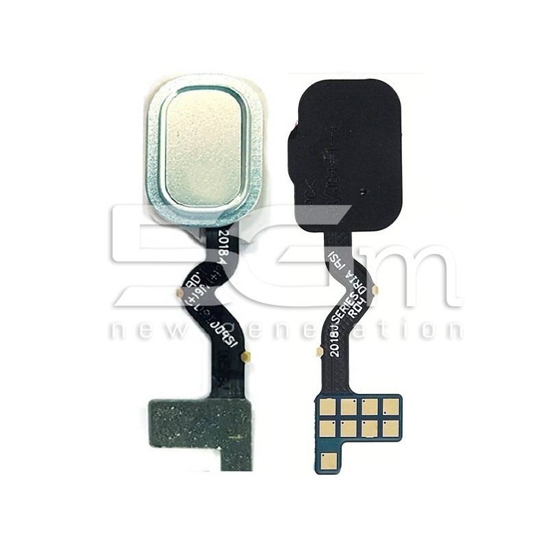 Home Button Silver White Flat Cable Samsung SM-A600 A6 2018