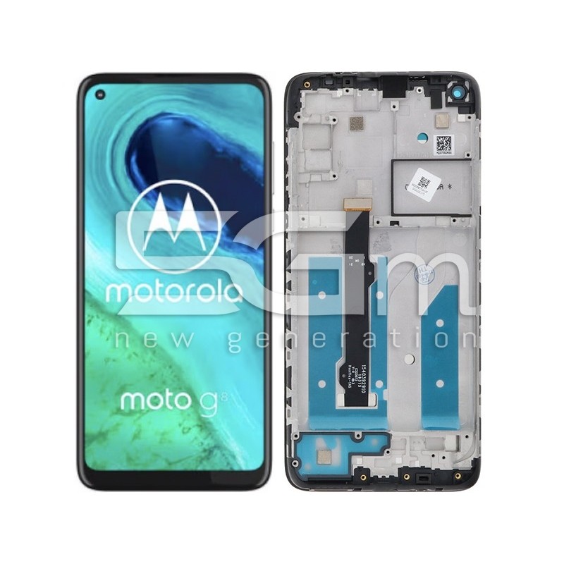 Display Touch + Frame Black Moto G8 (IPS)