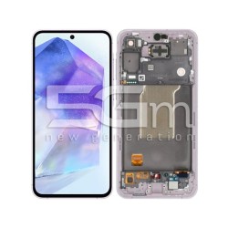Display Touch + Frame Lilac Samsung SM-A556B A55 5G Ori