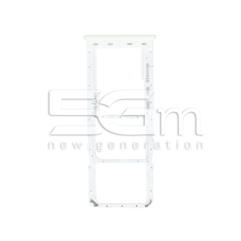 Sim Card + Micro SD Tray Pearl White Samsung SM-M307 M30s