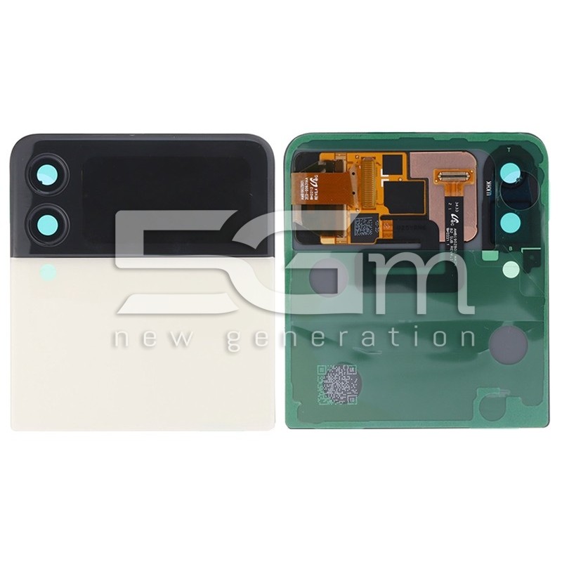 LCD Sub + Rear Cover Cream Samsung SM-F711 Z Flip 3 5G